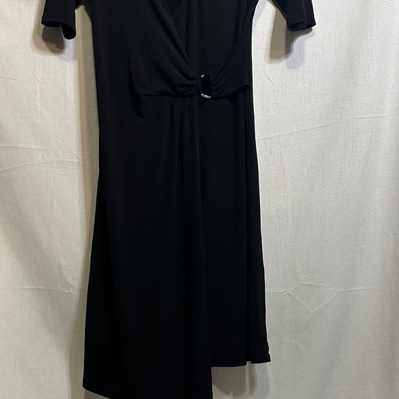 Tahari Black Wrap Dress - Picture 5 of 7